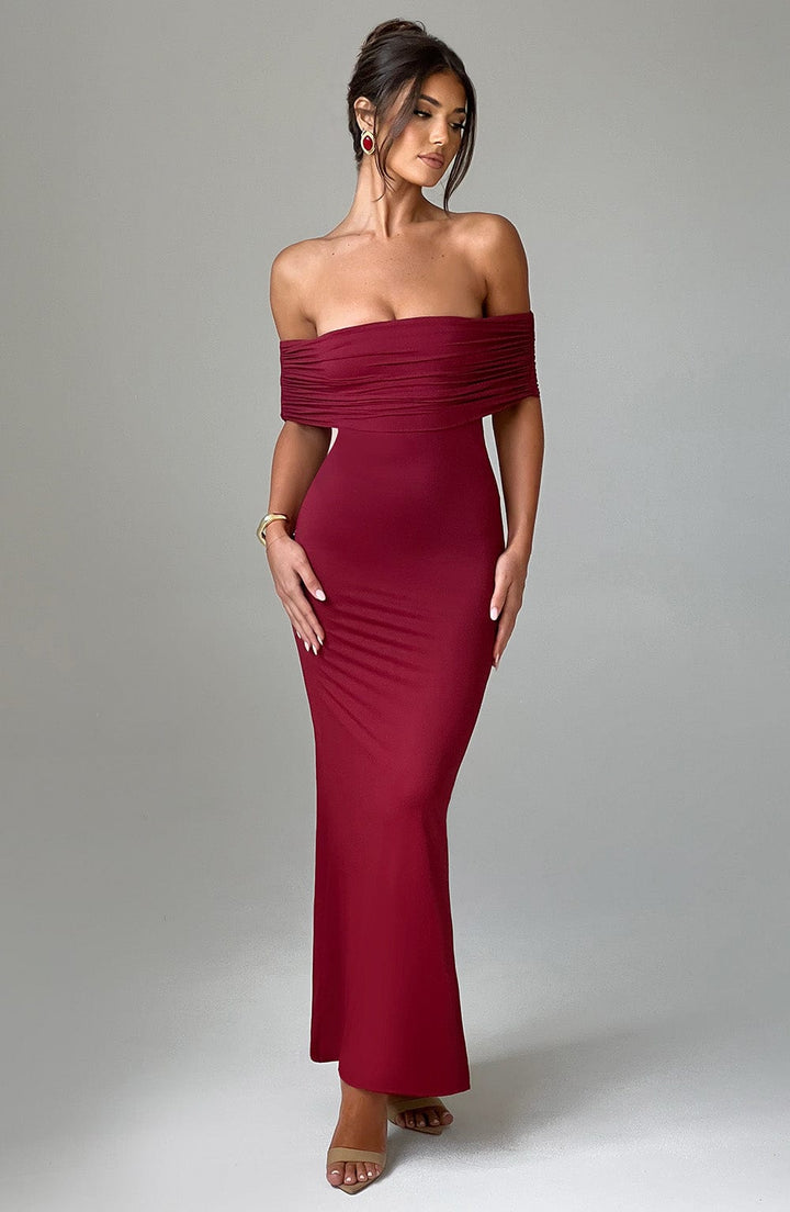 Tindra | Exquisite Bardot Maxi Dress