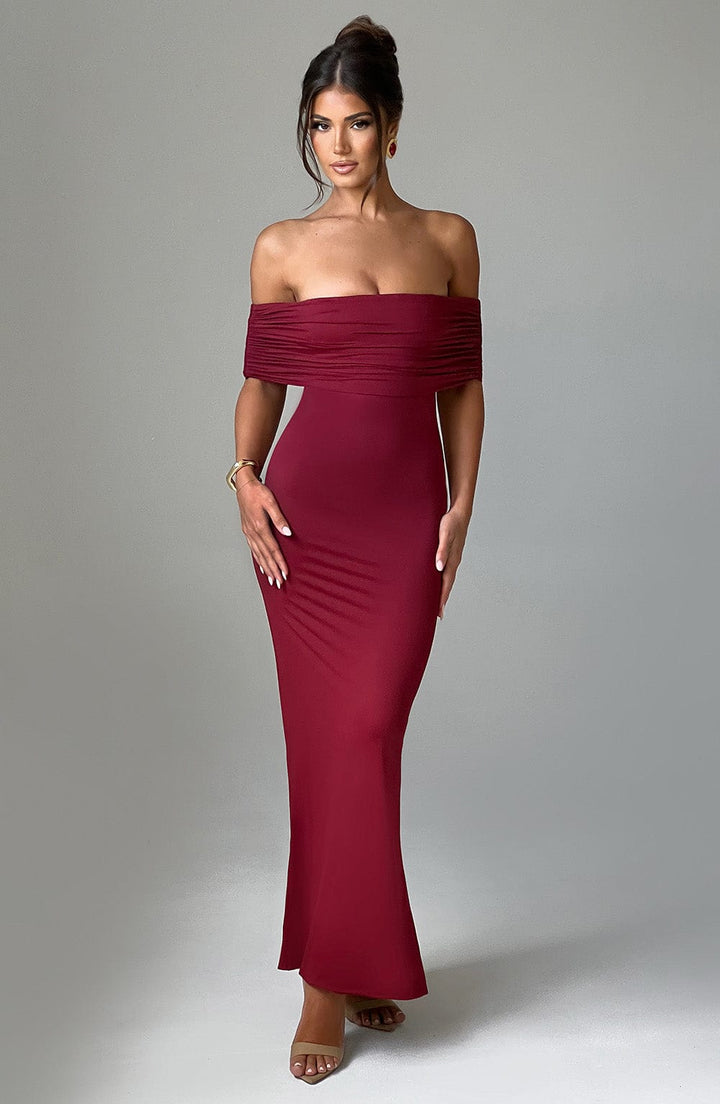Tindra | Exquisite Bardot Maxi Dress