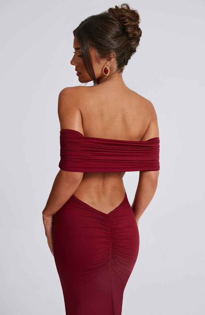 Tindra | Exquisite Bardot Maxi Dress