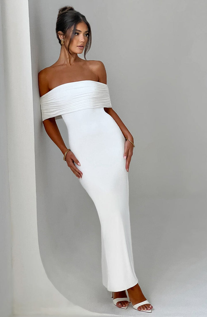 Tindra | Exquisite Bardot Maxi Dress