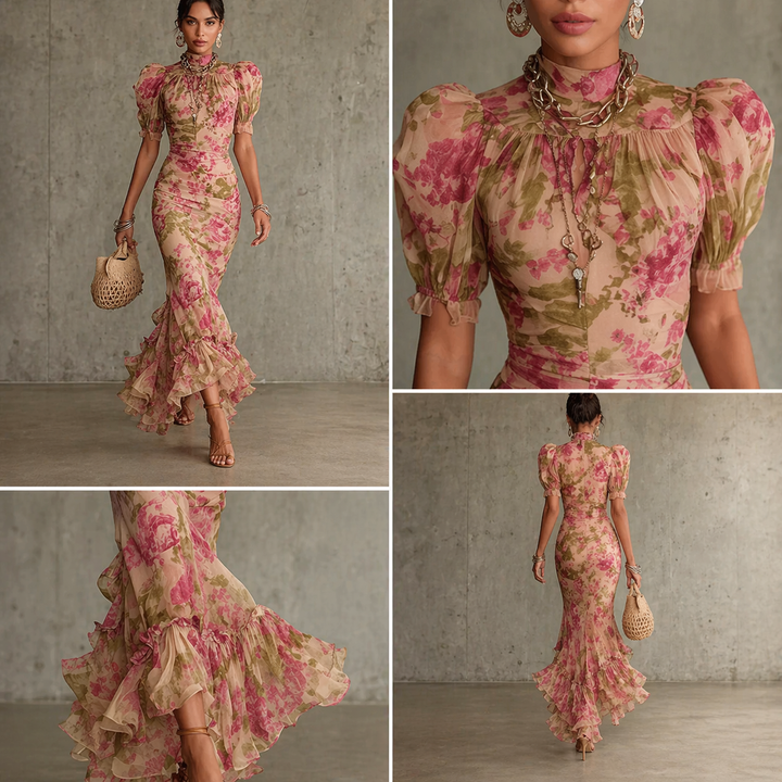 Sara - Vestido Maxi Rosa