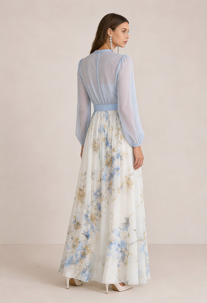 Vera - Vestido comprido com flores