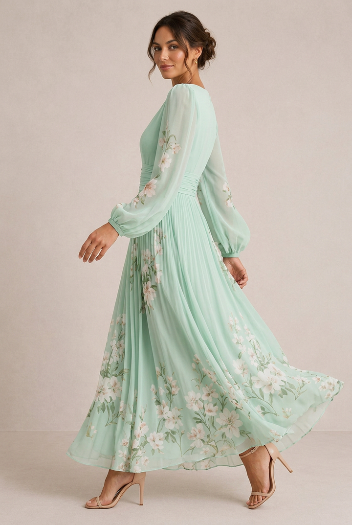 Verónica - Vestido Colorido em Verde