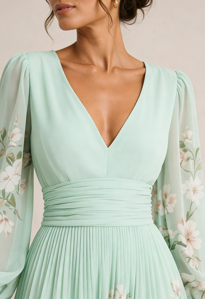 Verónica - Vestido Colorido em Verde