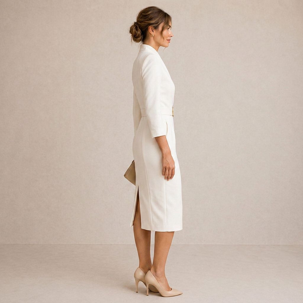 Teresa - Vestido preto com cintura marcada