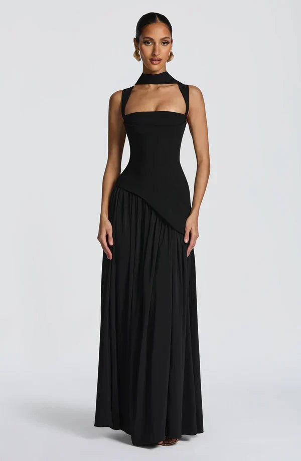 ZAFIRA | Vestido longo com efeitos brilhantes