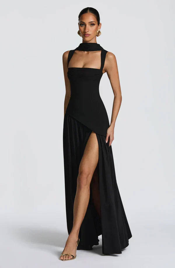 ZAFIRA | Vestido longo com efeitos brilhantes