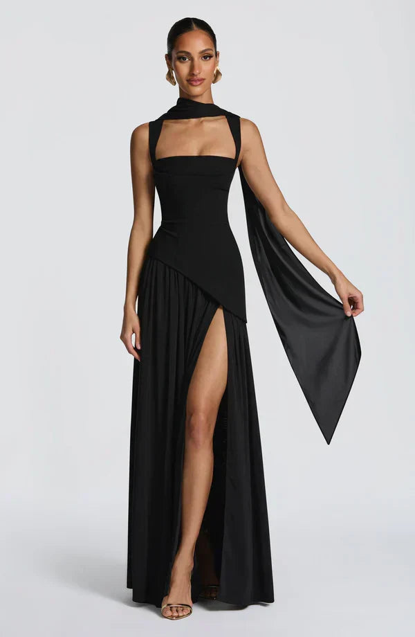 ZAFIRA | Vestido longo com efeitos brilhantes