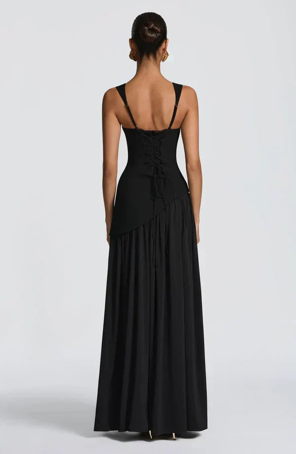 ZAFIRA | Vestido longo com efeitos brilhantes