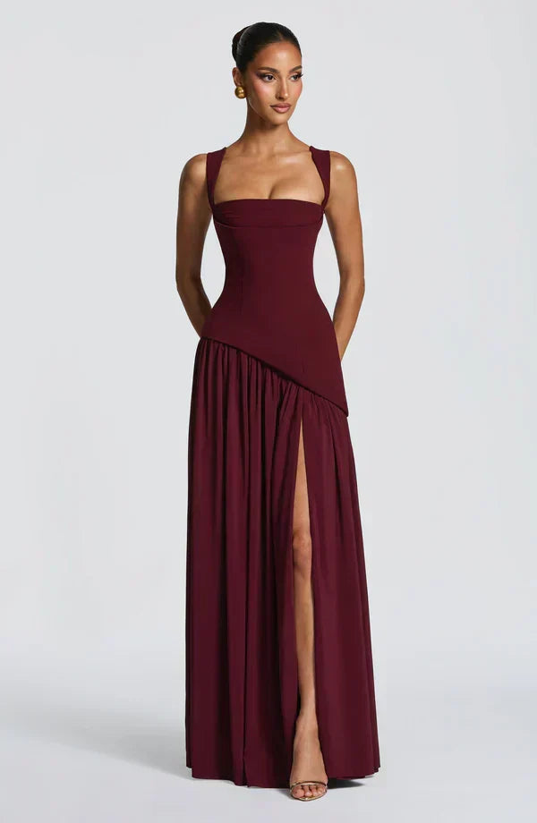 ZAFIRA | Vestido longo com efeitos brilhantes