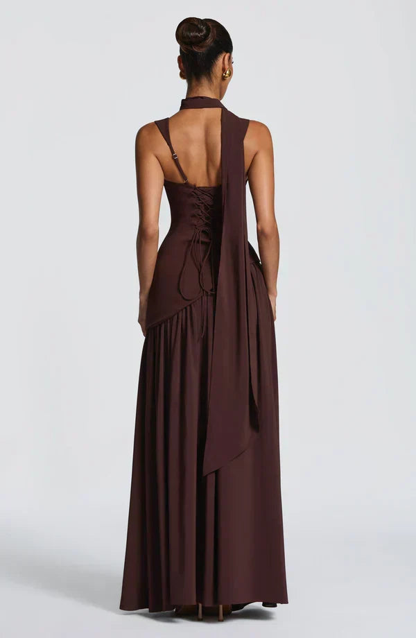 ZAFIRA | Vestido longo com efeitos brilhantes