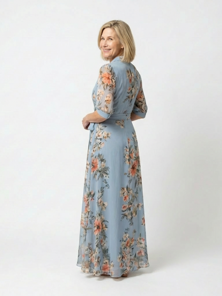 Laure | Vestido comprido com padrão floral