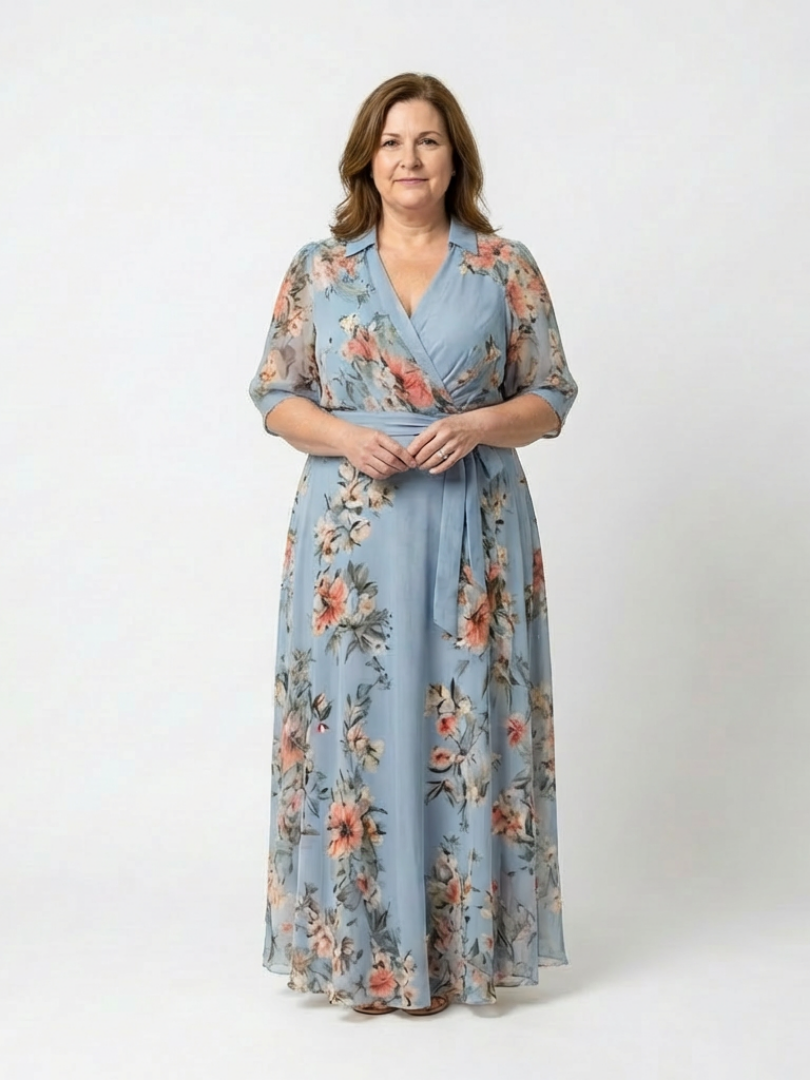 Laure | Vestido comprido com padrão floral