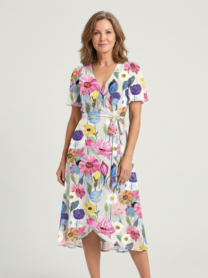 Chloé | Abstract pattern midi dress